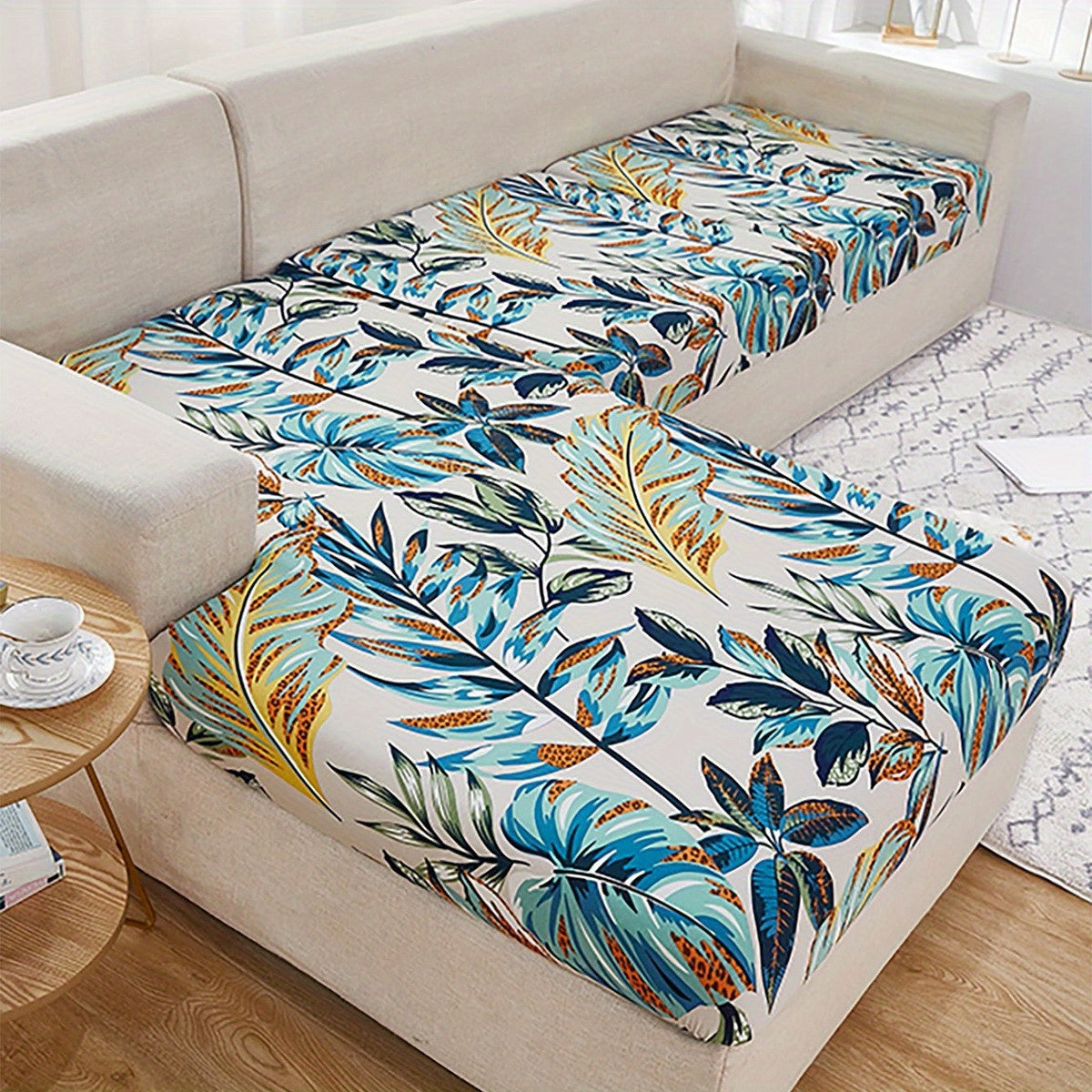 1/ 2/ 3 Seat Patio Sofa Cushion Cover Stretch Outdoor Rattan Couch Seat Slipcover Chair Slipcovers