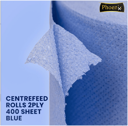 Centrefeed Wall Dispenser with One Durable Blue Centrefeed Roll – Easy, Hygienic Dispensing Solution