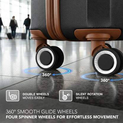 28 Inch Large Suitcase Lightweight ABS Hard Shell with TSA Lock & 4 Spinner Wheels - 75x49x29cm Check-In Luggage, Water-Resistant, UK Stock