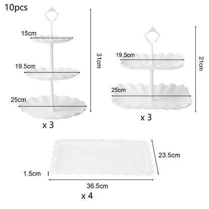 Cupcake Stand 2 & 3 Tier Cake Stand Appetiser Tray for Wedding Baby Shower Tea Party Birthday Celebration Dessert Display UK