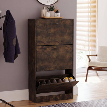 Vida Designs 3 Drawer Shoe Cabinet Shoe Rack Hallway Shoe Storage Cupboard