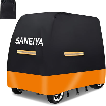 Mobility Scooter Covers, 210D Oxford Dual Color Patchwork  Electric Scooter Cover, Elastic Strap And Reflective, 3 Buckles with Storage Bag