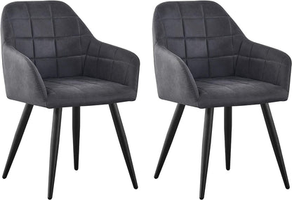 mcc direct 2x Faux Matte Suede Leather Dining Chairs Accent Chairs home & restaurants Adrian