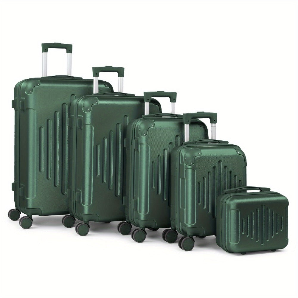 5-Piece Hard Shell Spinner Luggage Set for Family & Group Travel – 12 16 20 24 28 Inch Lightweight Suitcases with Carry-On | 5 Colours | Free UK Delivery