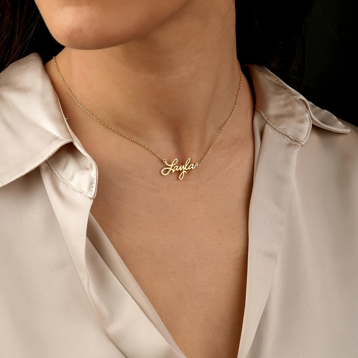 Custom Minimalist Name Necklace, Personalized Stainless Steel Exquisite Necklace, Optional Font Style Necklace, Popular Women'S Jewelry, English Solely