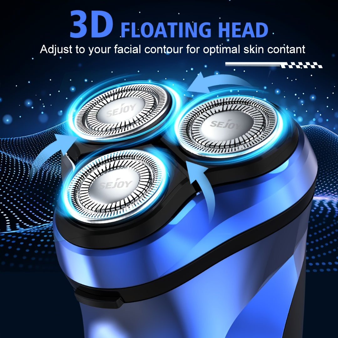 Electric Razor for Men, Electric Shaver for Men Face, Rechargeable Shaver with Pop Up Trimmer