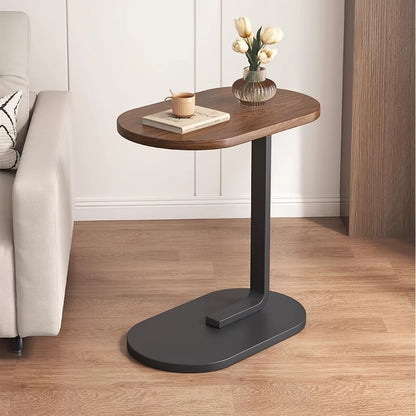 Modern C-Shaped Side Table with Hidden Base, Space-Saving Design, Multi-Functional Swivel Coffee Table, Versatile for Use As Nightstand, Sofa Side Table Or Decorative Accent Table for Home Office, Living Room & Conference Room