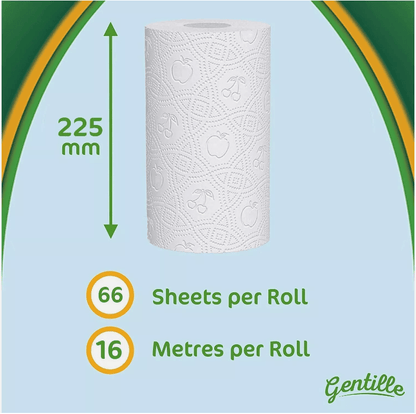 Gentille Giant 3 Ply Thickness Paper Towel | Extra Strong, Absorbent, Tough, Durable Kitchen Roll | Multipurpose Bulk Pack (12)