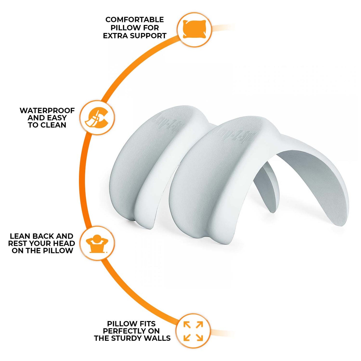 Bestway Lay-Z-Spa Hot Tub Soft Set of 2 Head Rest Neck Pillow Cushion