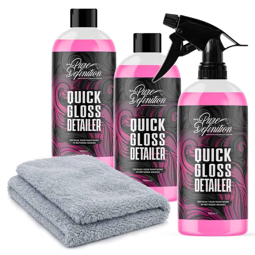 Quick Gloss Detailer - Car Detailing Spray Sealant & Coating For Vehicle Paintwork - Clay Lubricant - Pure Definition