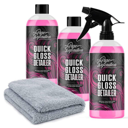 Quick Gloss Detailer - Car Detailing Spray Sealant & Coating For Vehicle Paintwork - Clay Lubricant - Pure Definition