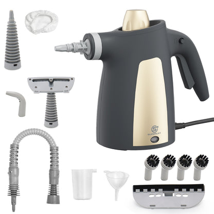 SUPERLEX 10-in-1 1050W High-Power Handheld Steam Cleaner, Includes 9 Accessories. Chemical-free, With A Safety Lock, Safe For Children And Pets. Suitable For Home, Office, And Car, Can Clean Tiles, Windows, Furniture, And Fabrics.