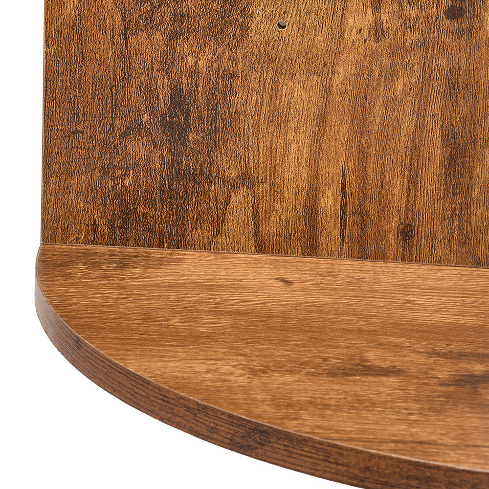 Three-Tier Rustic Corner Wall Shelf with Curved Platforms - product detail 9