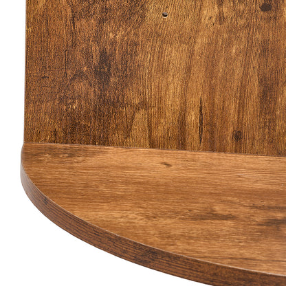 Three-Tier Rustic Corner Wall Shelf with Curved Platforms - product detail 9