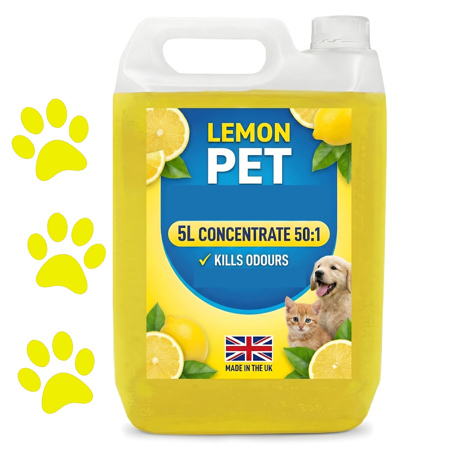 Lemon Powerful Concentrated Cleaner Breaks Down Unwanted Odours & Smells (5 Litre)