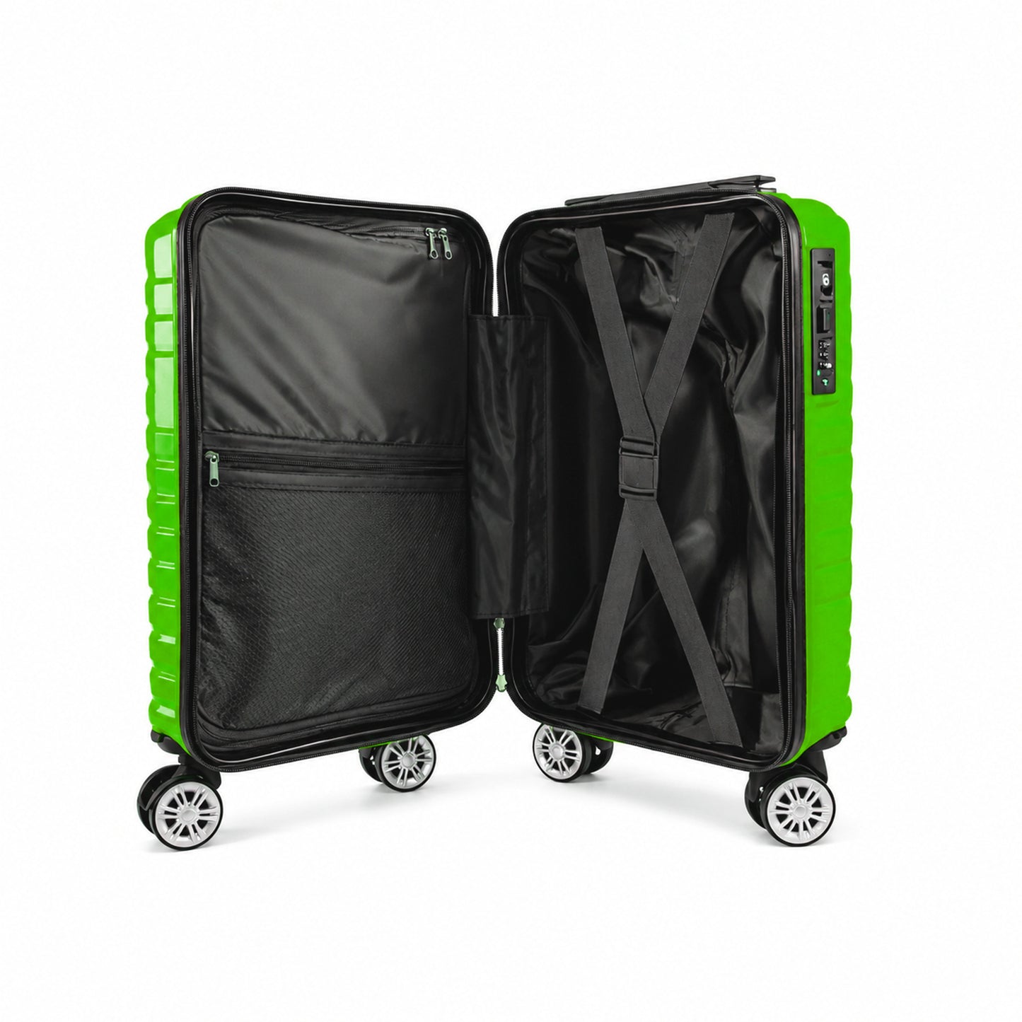 Direct Luggage Underseat Cabin Case 40 x 25 x 20 cm RyanAir Approved Size with Combination Lock and Detachable 360° Wheels T-HC-US-1627