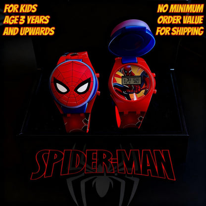 Marvel Kids Toys Light Up Watch for Boys & Girls – Hulk, Spider-Man, Iron Man & Captain America Toy Watch – Adjustable Watch Strap – Party Bag Fillers Kids – Fidget Toys – Toys for Boys Ages 3+