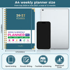 A4 Academic Diary 2026-2027 Week to View with 28 Cm - product gallery image 2