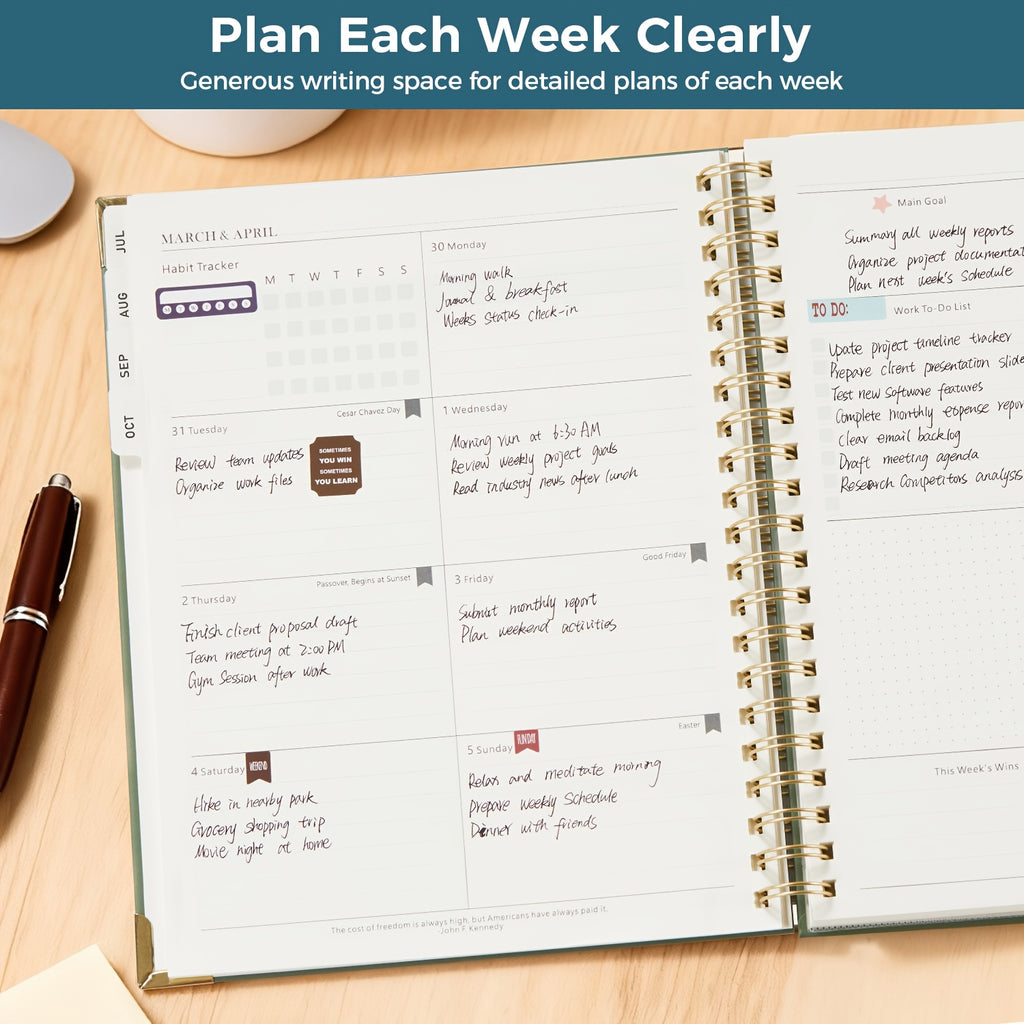 A4 Academic Diary 2026-2027 Week to View with 28 Cm - product gallery image 8