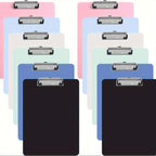 A4 Clipboard with Plastic, 12 Pack, 12pcs, Coloured Plastic Clipboards, Plastic Clip - 12pcs option