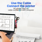 A4 Portable Thermal Printer, Wireless And with USB Printing, Compatible Phones, Tablets - product gallery image 2