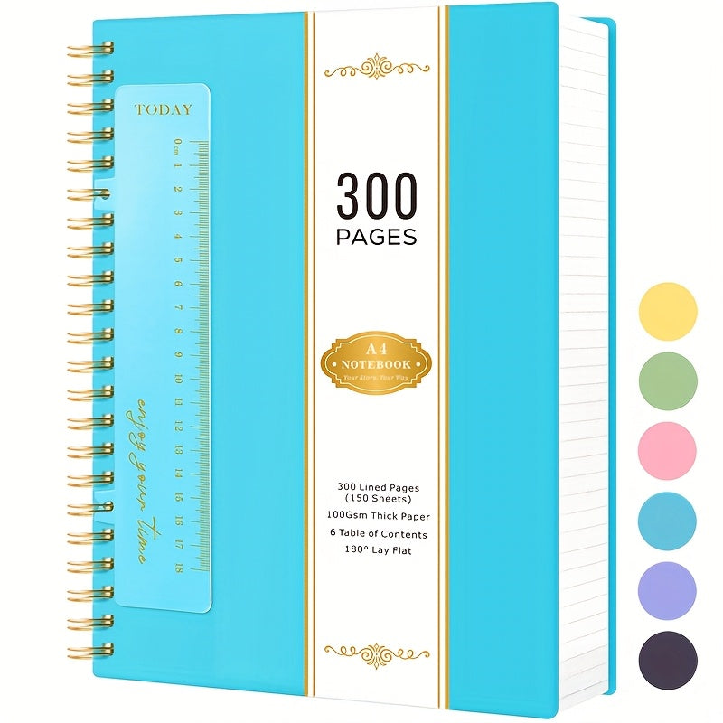 A4 Spiral Notebook Pages Notepad Bookmark Ruler, 100GSM Lined with 28.5cm - product gallery image 3