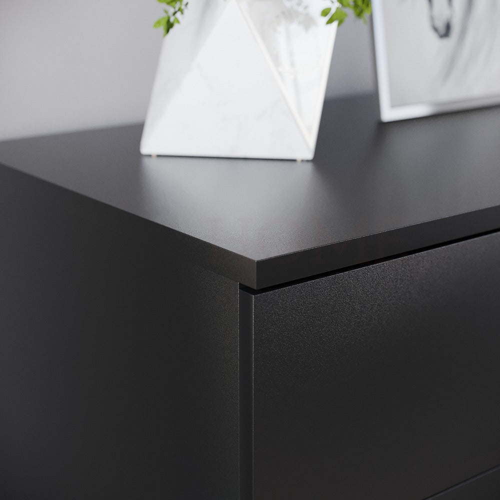 Chest of Drawers 5 Drawer Dresser with Metal Handles & Anti-Bowing Support, Bedroom Storage Furniture in White, Black, Grey & Pine – Spacious & Sturdy