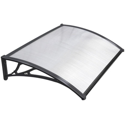 Costoffs Door Canopy, Door Awning Shelter, Outdoor Awning Canopy, Window Rain Shelter, Front Door Awning Window Outdoor Rain Shelter Cover for Garden Door Porch, Roof, Patio, 120 x 76 cm, Black/White