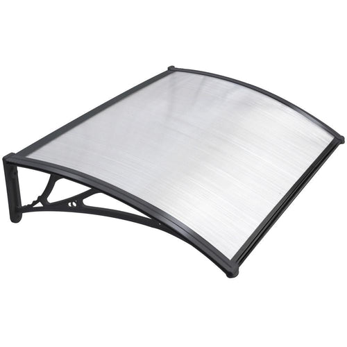 Costoffs Door Canopy, Door Awning Shelter, Outdoor Awning Canopy, Window Rain Shelter, Front Door Awning Window Outdoor Rain Shelter Cover for Garden Door Porch, Roof, Patio, 120 x 76 cm, Black/White