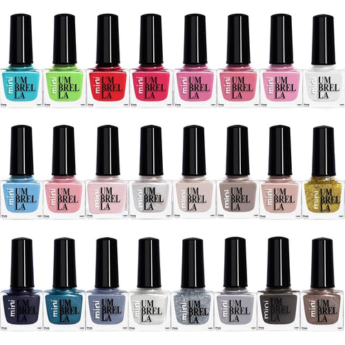 24pcs Nail Polish Set - 24 Colours, 5 ml Bottles with Glossy, Pastel, Glitter, Matte & Metallic Finishes ( Set C )