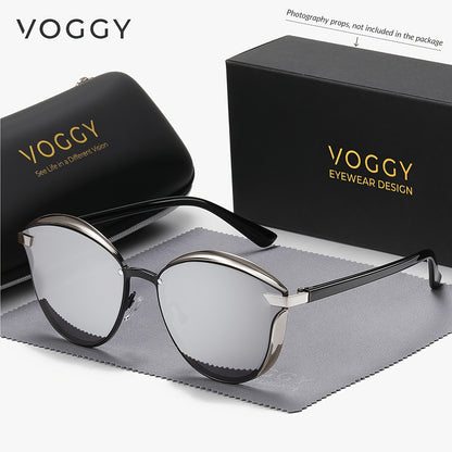 [sunglasses]VOGGY Retro Butterfly Polarized Sunglasses - UV Protection, Metal Frame for Men & Women - Perfect for Driving, Hiking, Cycling, Fishing, Travel & Parties, Gifts