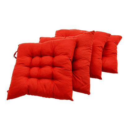4pcs Solid Coloured Chair Cushions - Machine Washable and Durable, with A Knitted Design for Comfort and Support, Suitable for Garden, Dining and Office Chairs 40*40*5 Cm, Multi-colour Choice