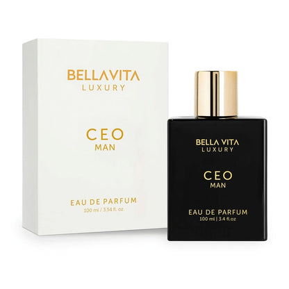 BellaVita CEO Man Eau de Parfum 100ml Long-Lasting Mens Cologne Citrus Lavender Woody Amber Signature Fragrance Aftershave Gift for Him