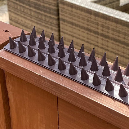 9-Pack Heavy-Duty Bird & Cat Spikes - Outdoor Anti-Climb Fence spikes, Easy Installation No Tools Needed, Weatherproof for Balcony, Patio, Garden, Rooftop - Non-Toxic Animal Deterrent, Patio Security, Durable Strip, Reliable Protection, Pest Control, Prop