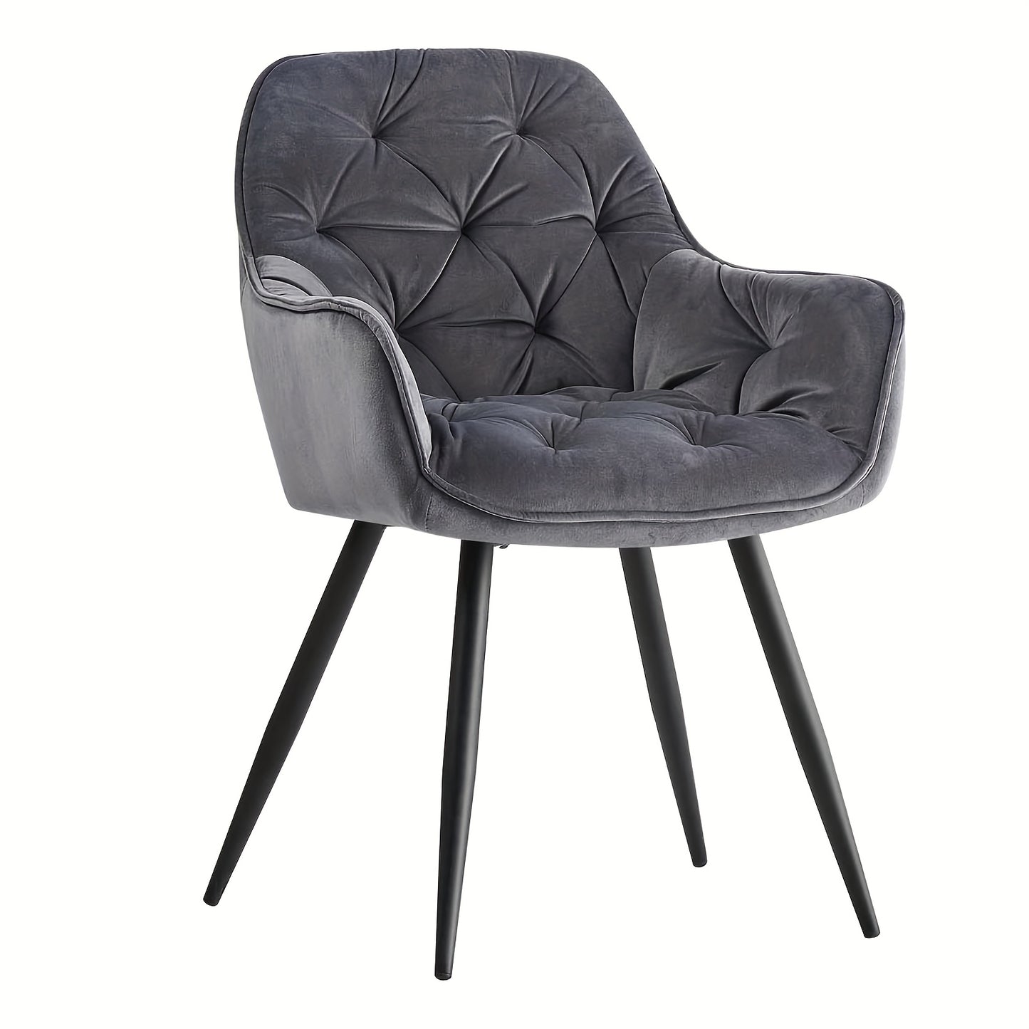 Contemporary Upholstered Velvet Dining Chairs Featuring Armrests, Suitable for Kitchens, Leisure Lounges, Living Rooms, Bedrooms, And Reception Areas