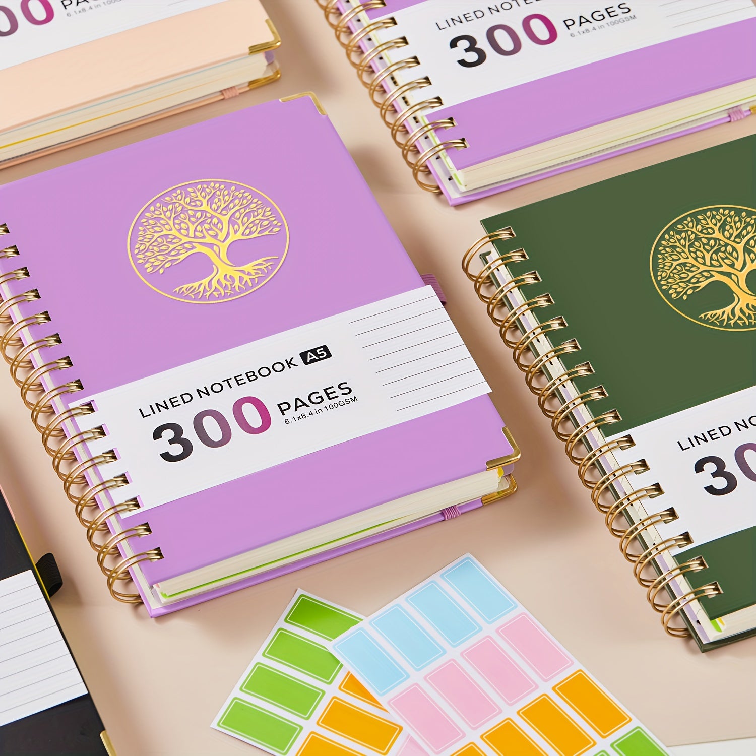 A5 Spiral Notebook with Divider Dividers, Subject Pages/150 Sheets 100GSM with 21cm - product gallery image 3