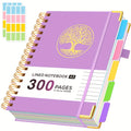 A5 Spiral Notebook with Divider Dividers, Subject Pages/150 Sheets 100GSM with 21cm