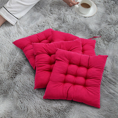 4pcs Solid Coloured Chair Cushions - Machine Washable and Durable, with A Knitted Design for Comfort and Support, Suitable for Garden, Dining and Office Chairs 40*40*5 Cm, Multi-colour Choice