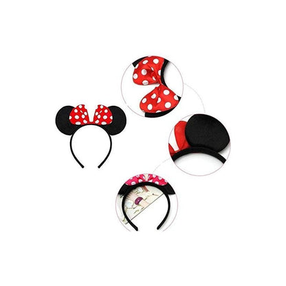 12 Pcs Mouse Ears Cartoon Headband for Birthday Halloween, Party Accessories, High Quality Material Headbands for Adults/Children Fancy Dress Costume Outfit Head Band Accessory Ears Headband