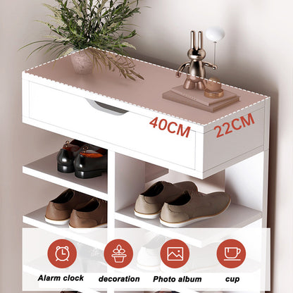 8/9-Tier Heavy-Duty Tall Shoe Rack Cabinet with Drawer, Space-Saving Vertical Shoe Organizer, Narrow Entryway/Bedroom/Office Storage, for Hallway, Closet, Apartment, Bedroom Organization