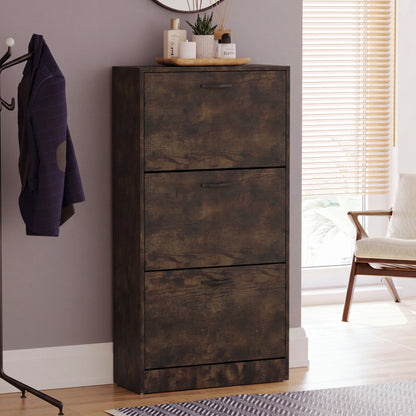 Vida Designs 3 Drawer Shoe Cabinet Shoe Rack Hallway Shoe Storage Cupboard