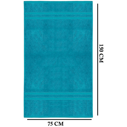 4 X Large Jumbo Bath Towels 100% Egyptian Cotton -75 x 150 cm- Soft Quick Dry Hotel Spa Big Bathroom Towels Set