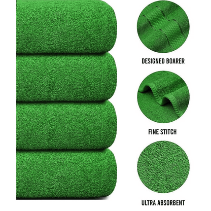 4 X Large Jumbo Bath Towels 100% Egyptian Cotton -75 x 150 cm- Soft Quick Dry Hotel Spa Big Bathroom Towels Set