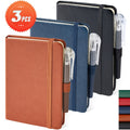 A6 Pocket Notebook Mini Small Journal Pen, Pages 100GSM with 14.5cm, Leather