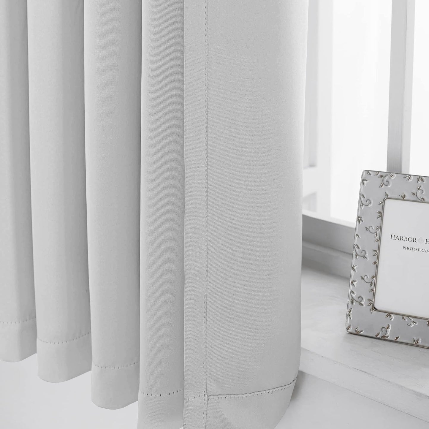 2pcs Premium Blackout Pencil Pleat Curtains – Heavy Duty Thermal Insulated Window Drapes with Matching Ties, Noise Reducing, Energy Saving & UV Blocking, Perfect for Bedroom & Living Room