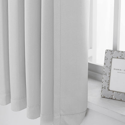 2pcs Premium Blackout Pencil Pleat Curtains – Heavy Duty Thermal Insulated Window Drapes with Matching Ties, Noise Reducing, Energy Saving & UV Blocking, Perfect for Bedroom & Living Room