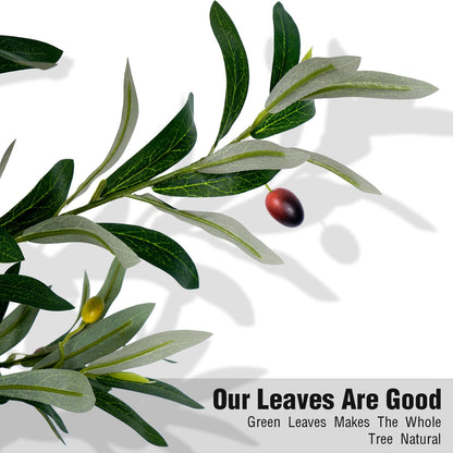 Artificial Olive Tree - 165/180/210Cm Tall Potted Faux Plant with Lifelike Trunk And Leaves | Large Indoor Outdoor Greenery for Home, Office, Living Room, Floor Fronted Door Entryway Decor Additions