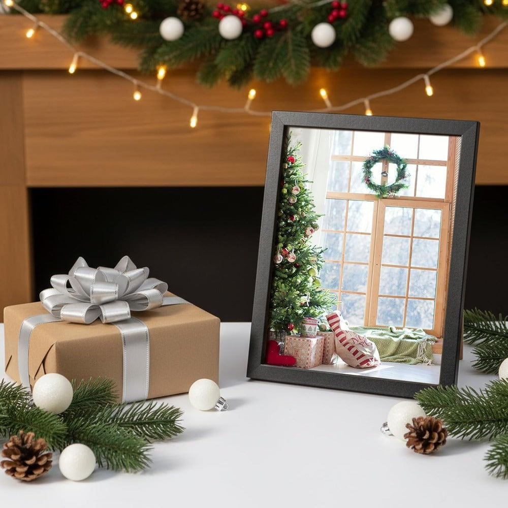 6pcs Set of Black Photo Frames, Both Freestanding And Wall Mounted, Suitable for Multi Size Photo Frames of Posters, Certificates, And Documents