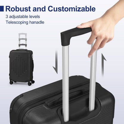 5-Piece Hard Shell Spinner Luggage Set for Family & Group Travel – 12 16 20 24 28 Inch Lightweight Suitcases with Carry-On | 5 Colours | Free UK Delivery