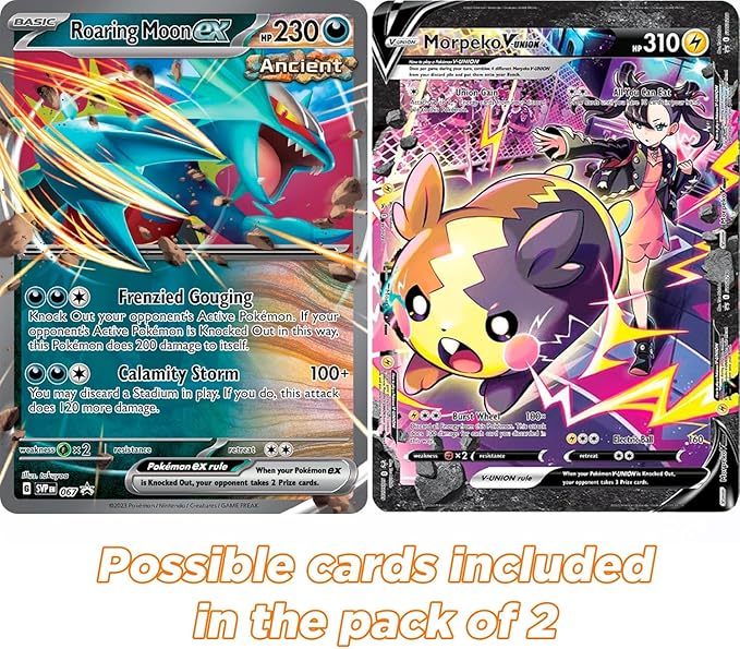 2-Pack XXL Size Official Pokémon Jumbo Cards (English) – Random Rarity (V/VMAX/GX/Holo)